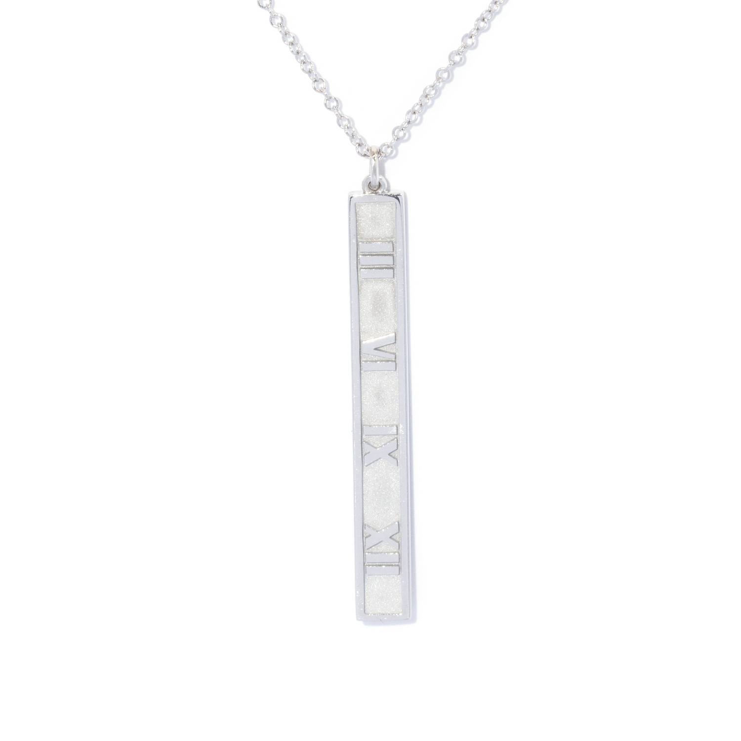 18 carat white gold Tiffany&Co. Altas Bar Pendant