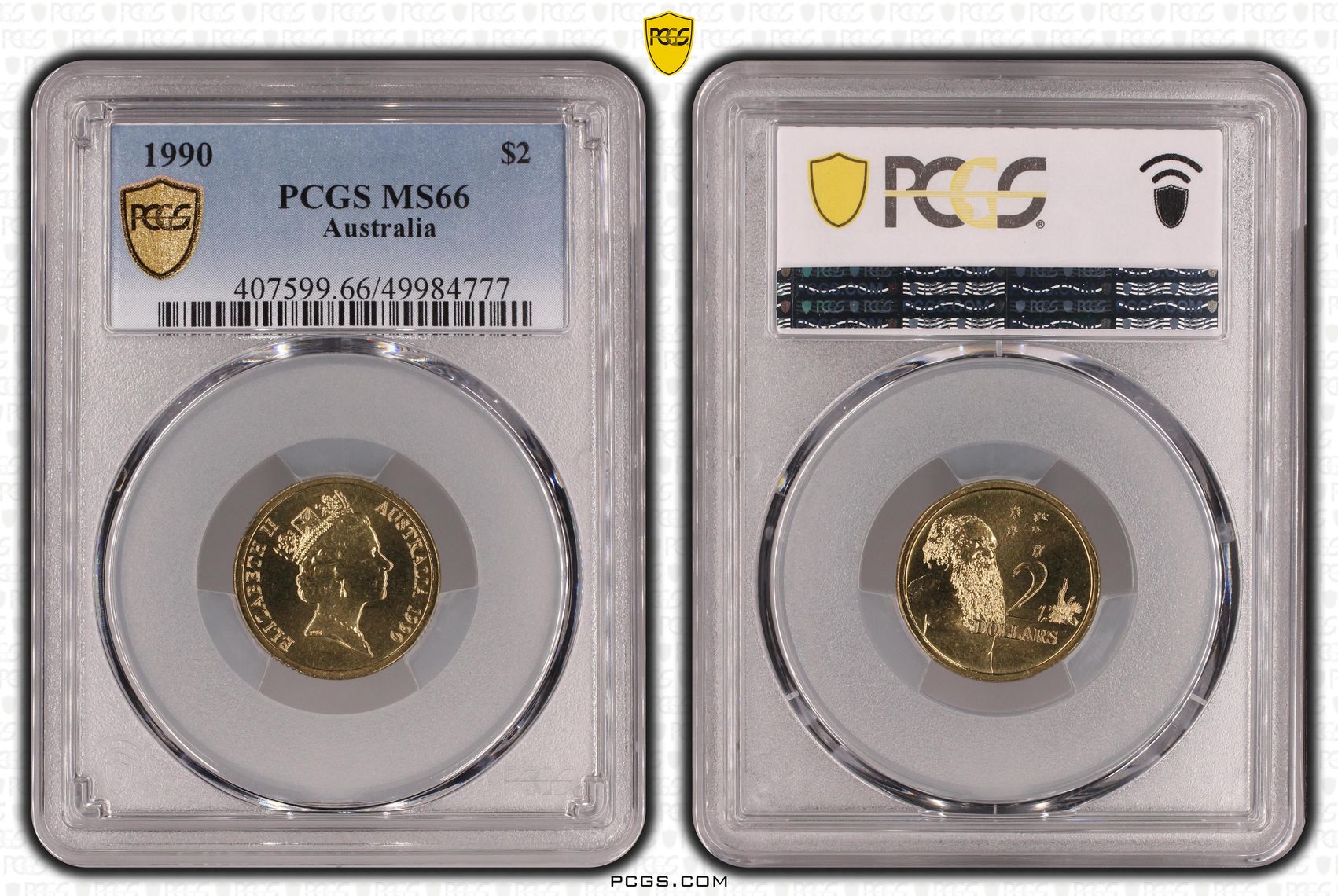 357 · Two Dollar, 1990, PCGS MS66