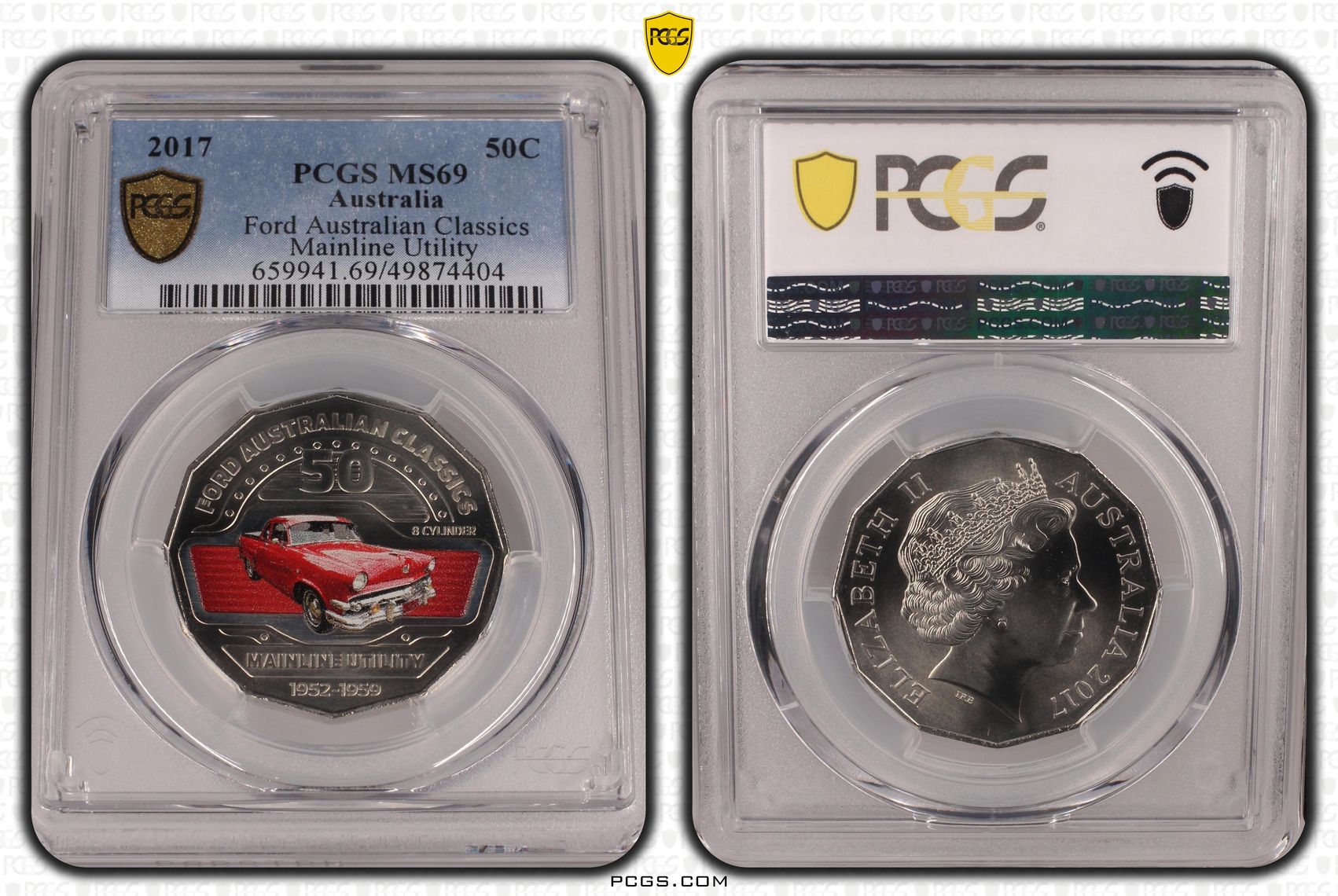 Ford Australian Classics - Mainline Utility, Fifty Cent, 2017, PCGS MS69