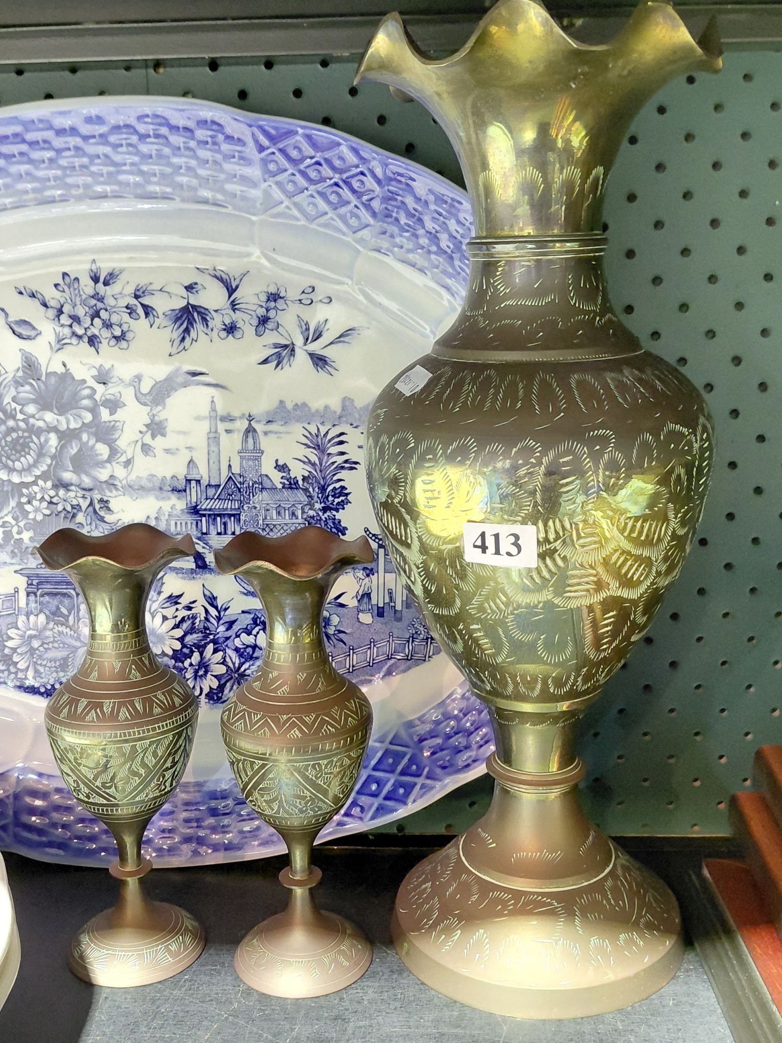 413 · BRASS VASES