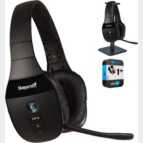 BLUEPARROTT S450-XT WIRELESS BLUETOOTH STEREO HEADSET WITH VOICE CONTROL BUNDLE WITH DECO GEAR PRO AUDIO HEADPHONE STAND AND 1 YR