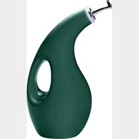 RACHAEL RAY SOLID GLAZE CERAMICS EVOO OLIVE OIL BOTTLE DISPENSER WITH SPOUT - 24 OUNCE, DARK GREEN