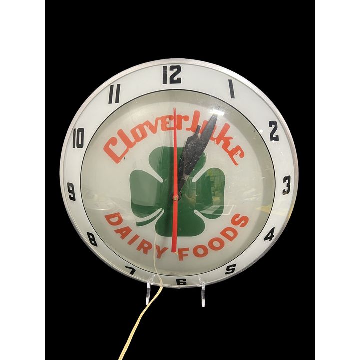 Clover Lake Diary Foods Double Bubble Clock