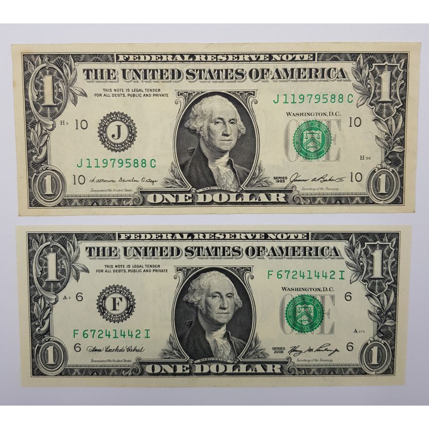US $1 Notes (x2)