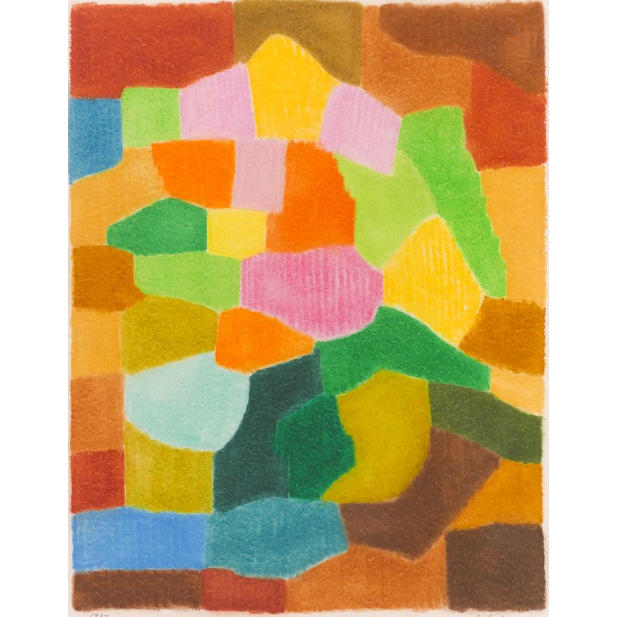 Emile Lahner ''Composition II'' 1974 Oil Pastel