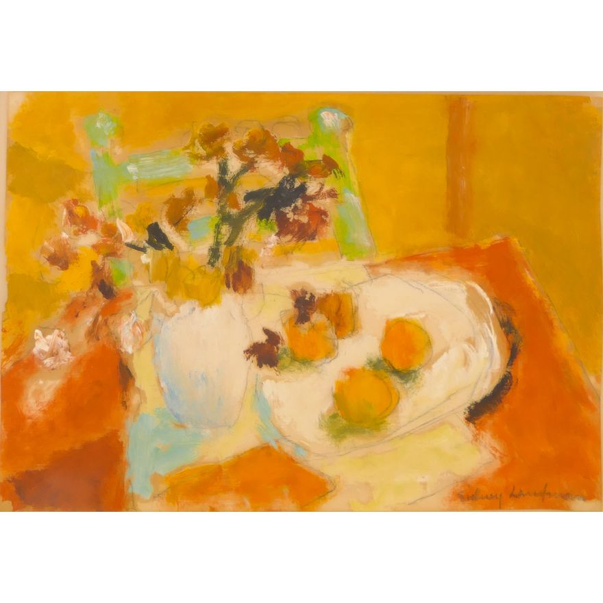 Sidney Laufman (1891-1985 New York/France) 'Still Life with Oranges' Watercolor