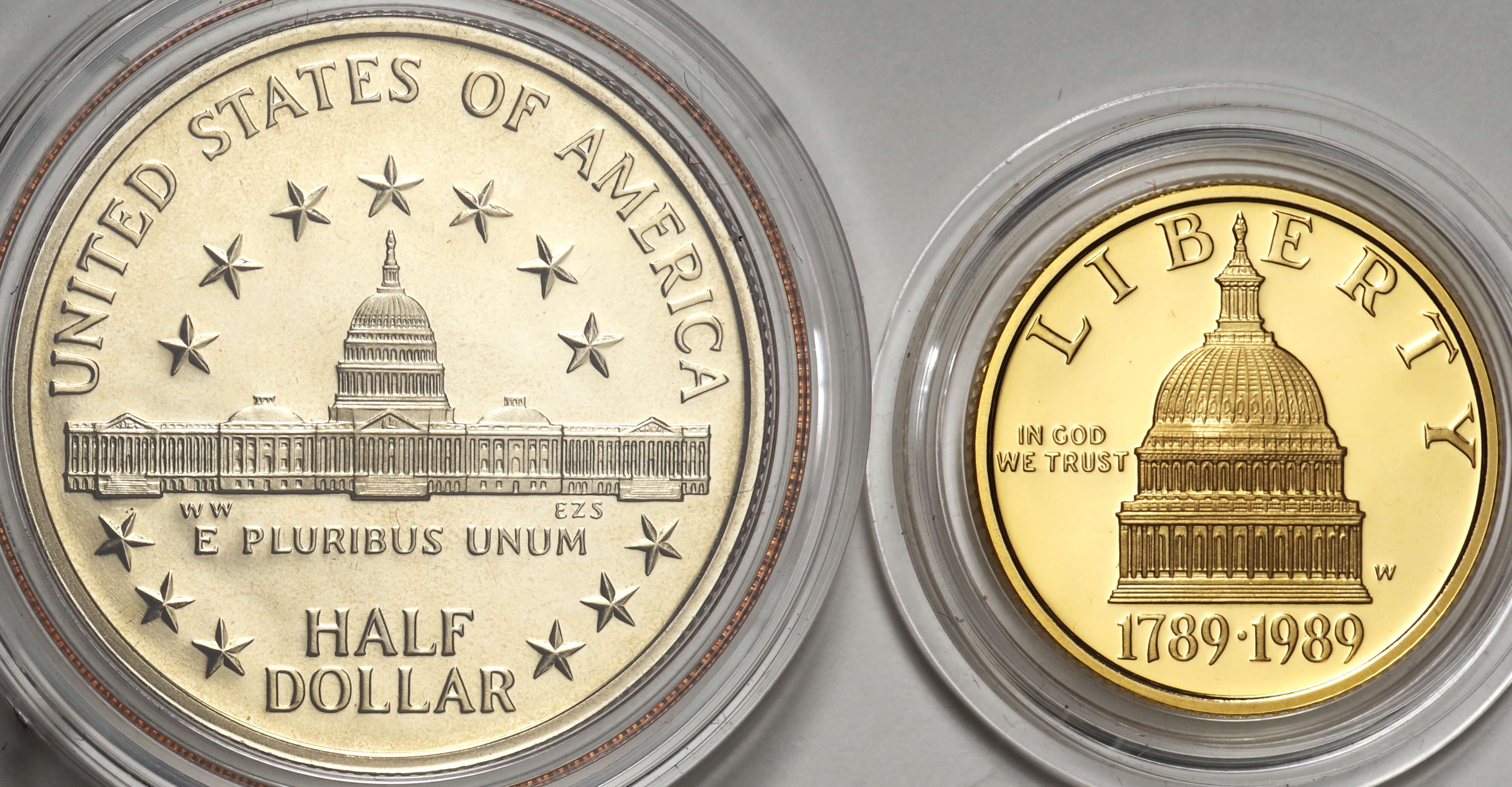 アメリカ議会 200周年 記念金貨 銀貨 白銅貨 1989年 プルーフ加工