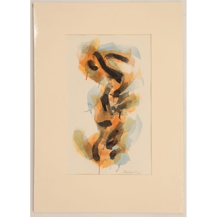 Byron Gardner ''Falcon Lifting'' 1963 Watercolor Matted 19.5''x14''