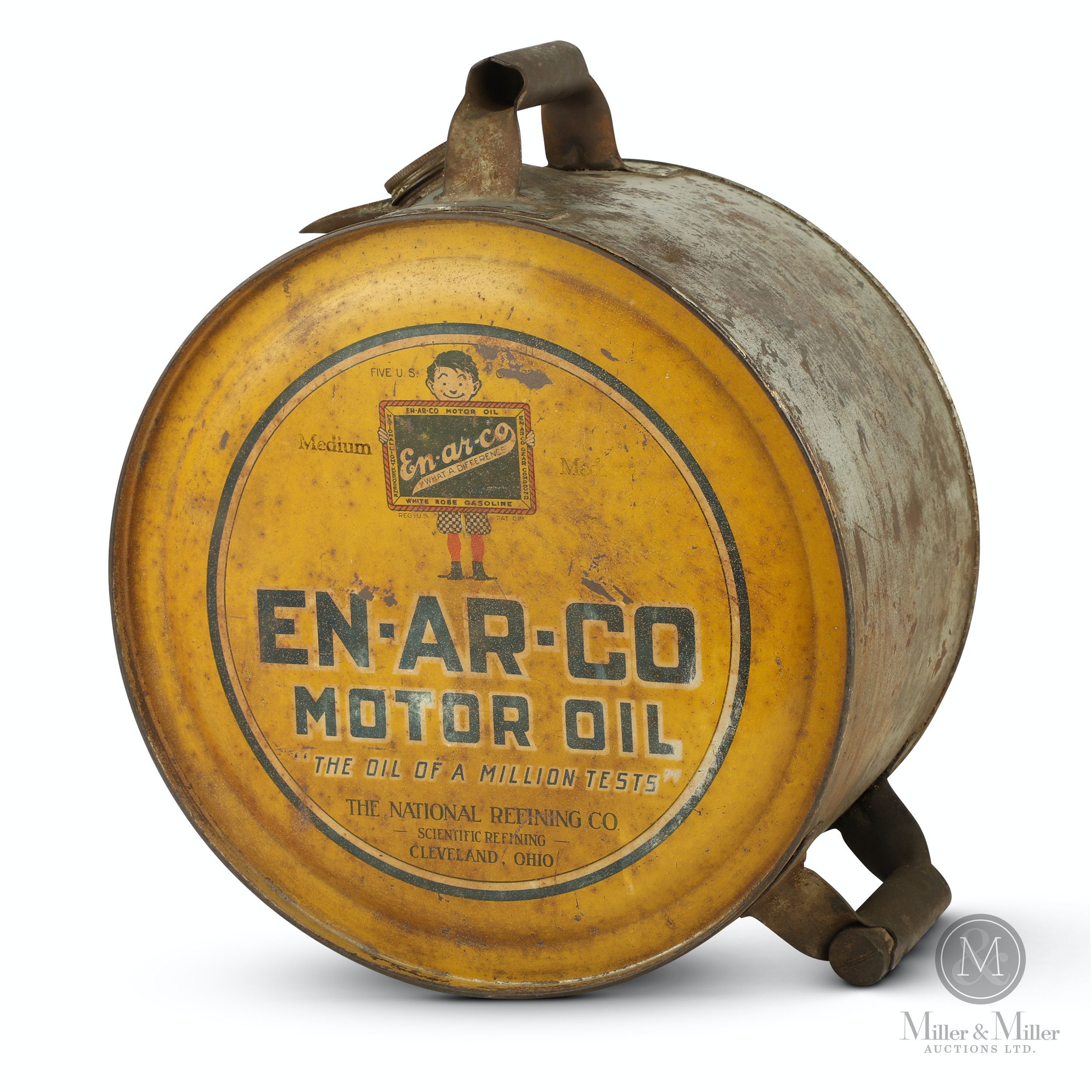 En-Ar-Co Motor Oil 5 Gallon Rocker Can | Barnebys