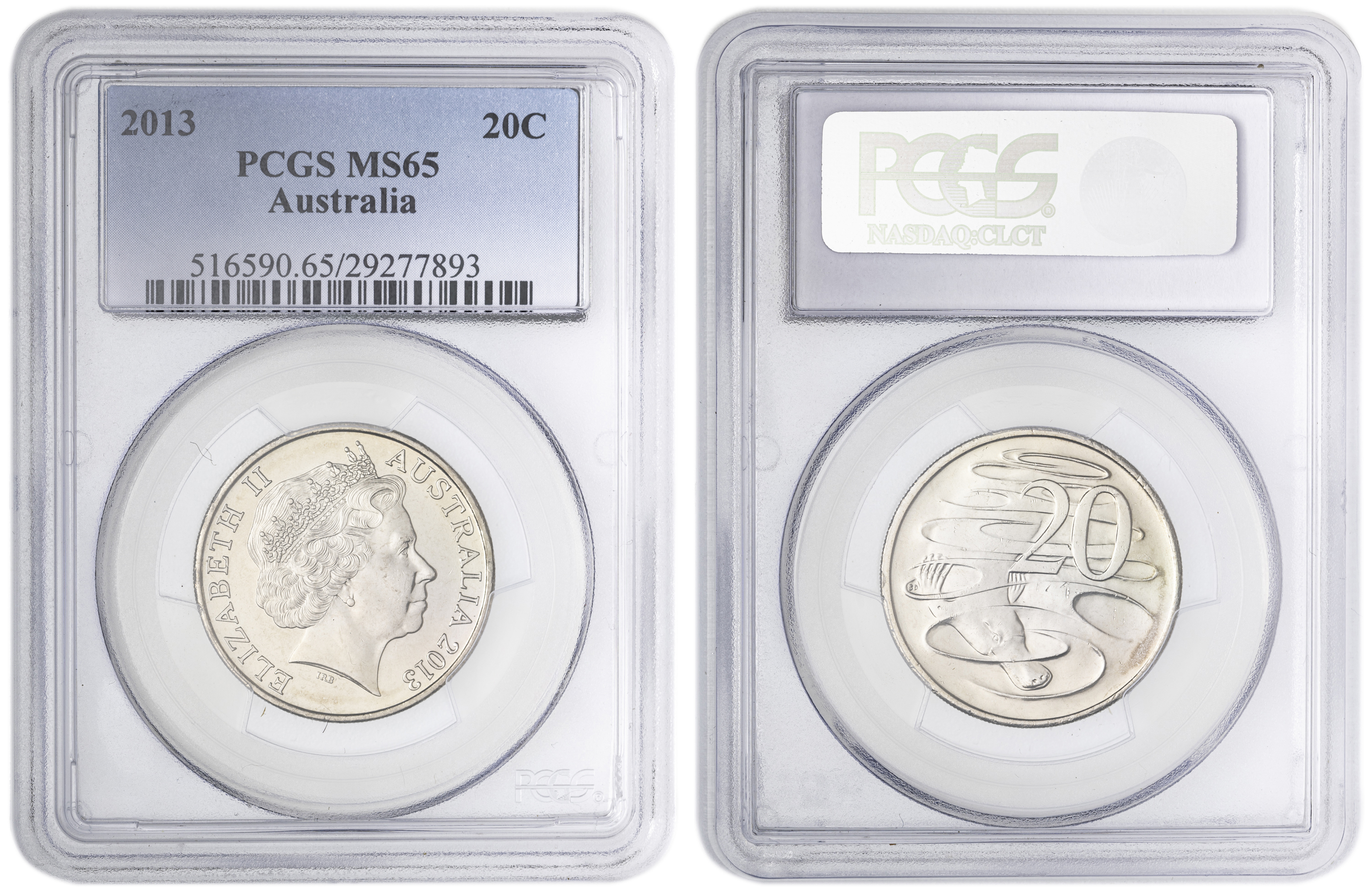 , Twenty Cent, 2013, PCGS MS65