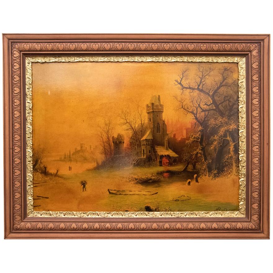 378 · Germany, Albert Bredow (1828-1899), 'Figures in a Winter Landscape'