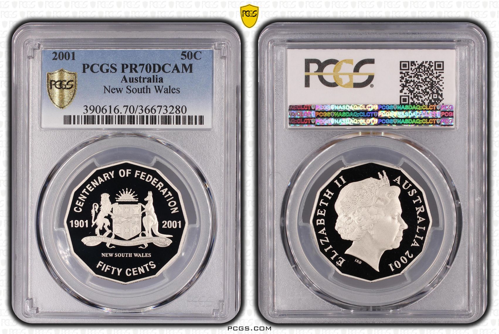 New South Wales, Fifty Cent, 2001, PCGS PR70DCAM