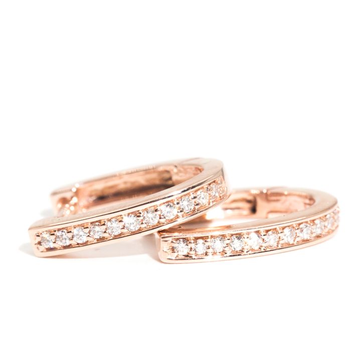 9ct Diamond Hoops