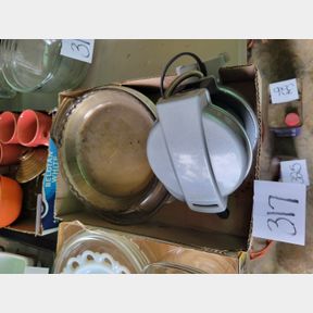 Glass and aluminum pie plates and personal cooker