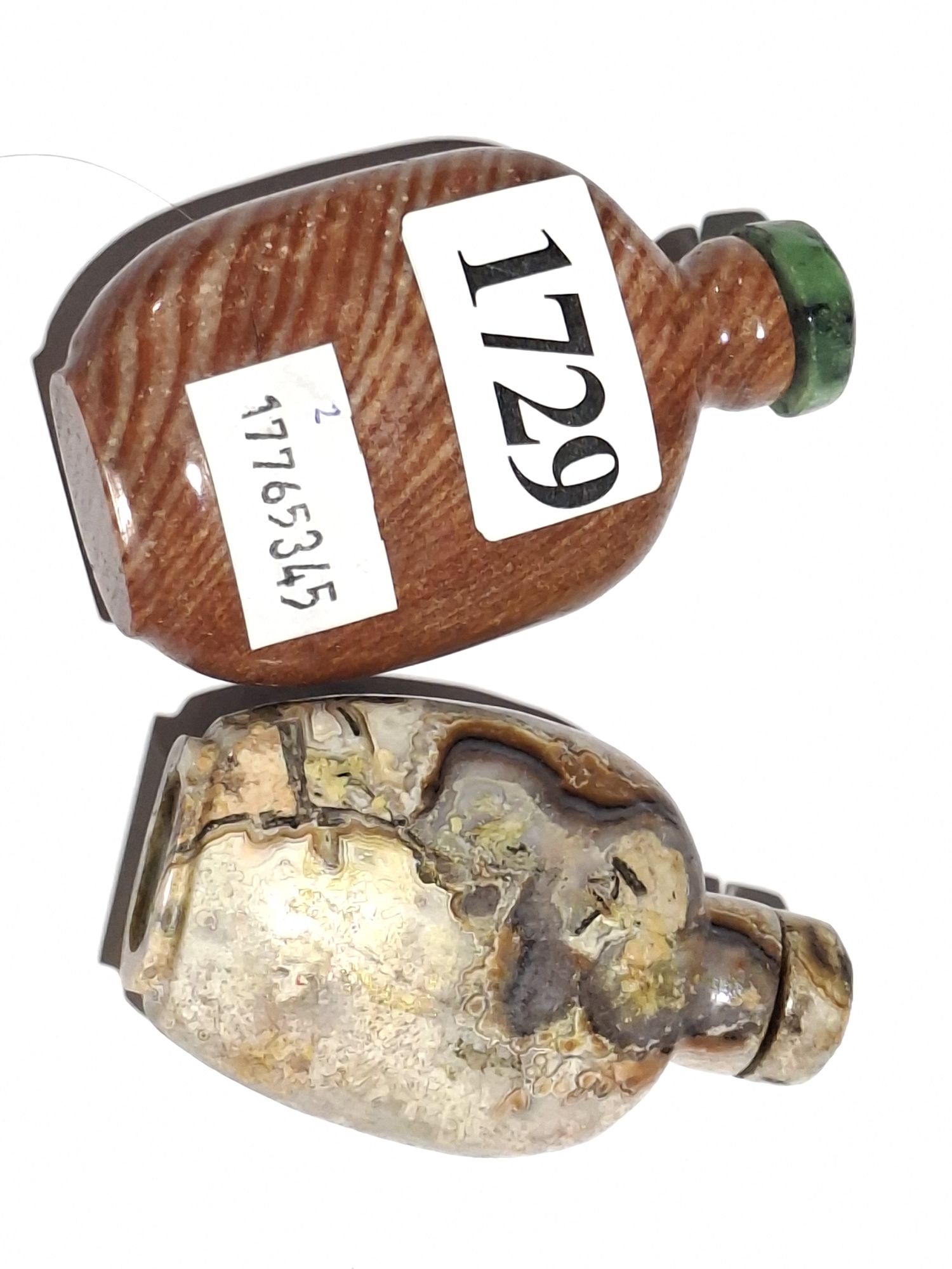 Two Agate Stone Snuff Bottles