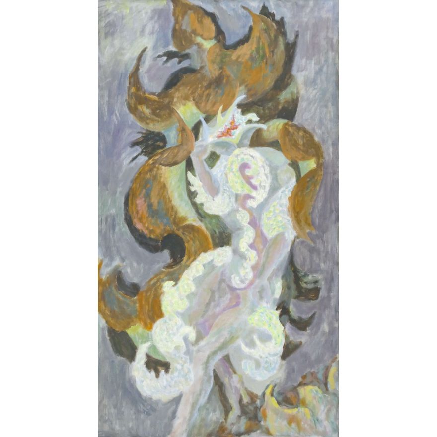 Jack McLarty ''Daphne'' Signed 1955 Oil on Canvas Framed 36.25''x20.5''.