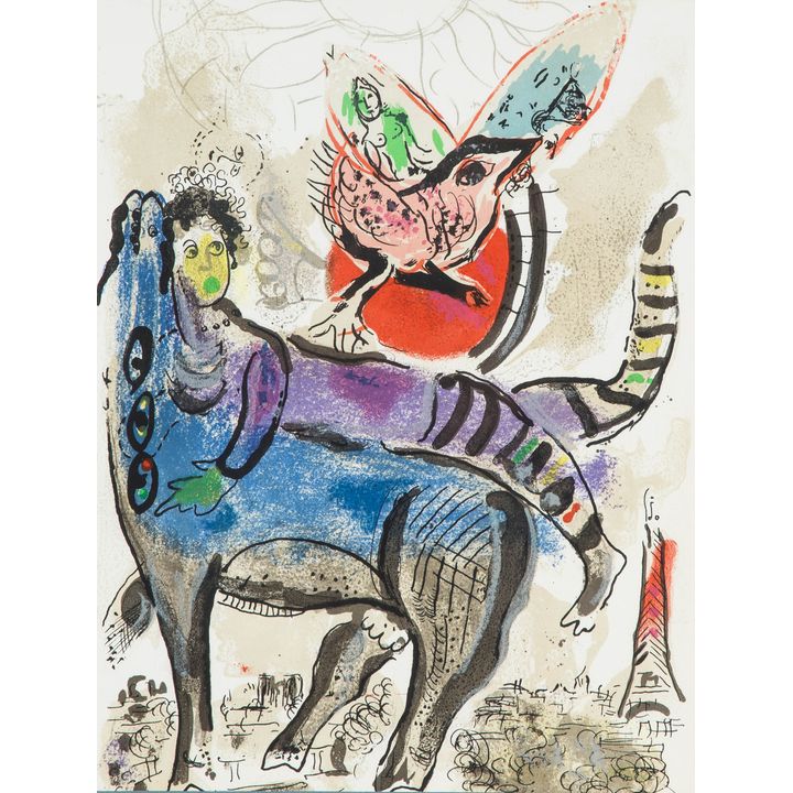 Marc Chagall | Niebieska krowa, 1967