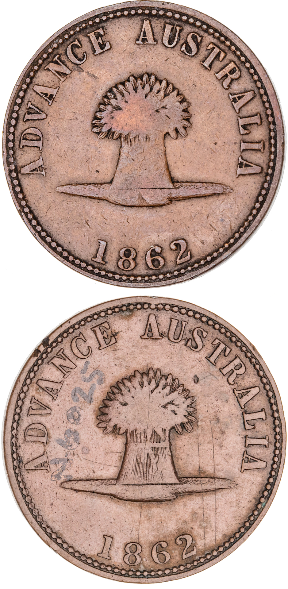 Melbourne, Victoria, T. Stokes, Penny, 1862, VF