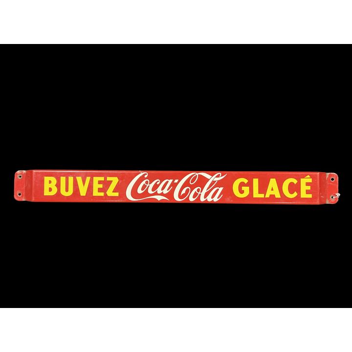 Coca Cola Coke Buvez Glace Porcelain Door Push Sign