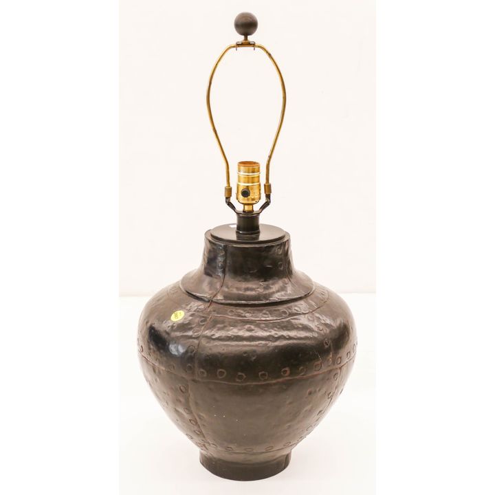 Hammered Metal Table Lamp- 25''