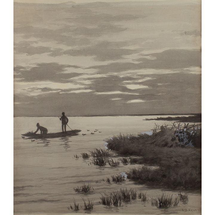 Arthur Burdett Frost (1851-1928), Putting Out Decoys