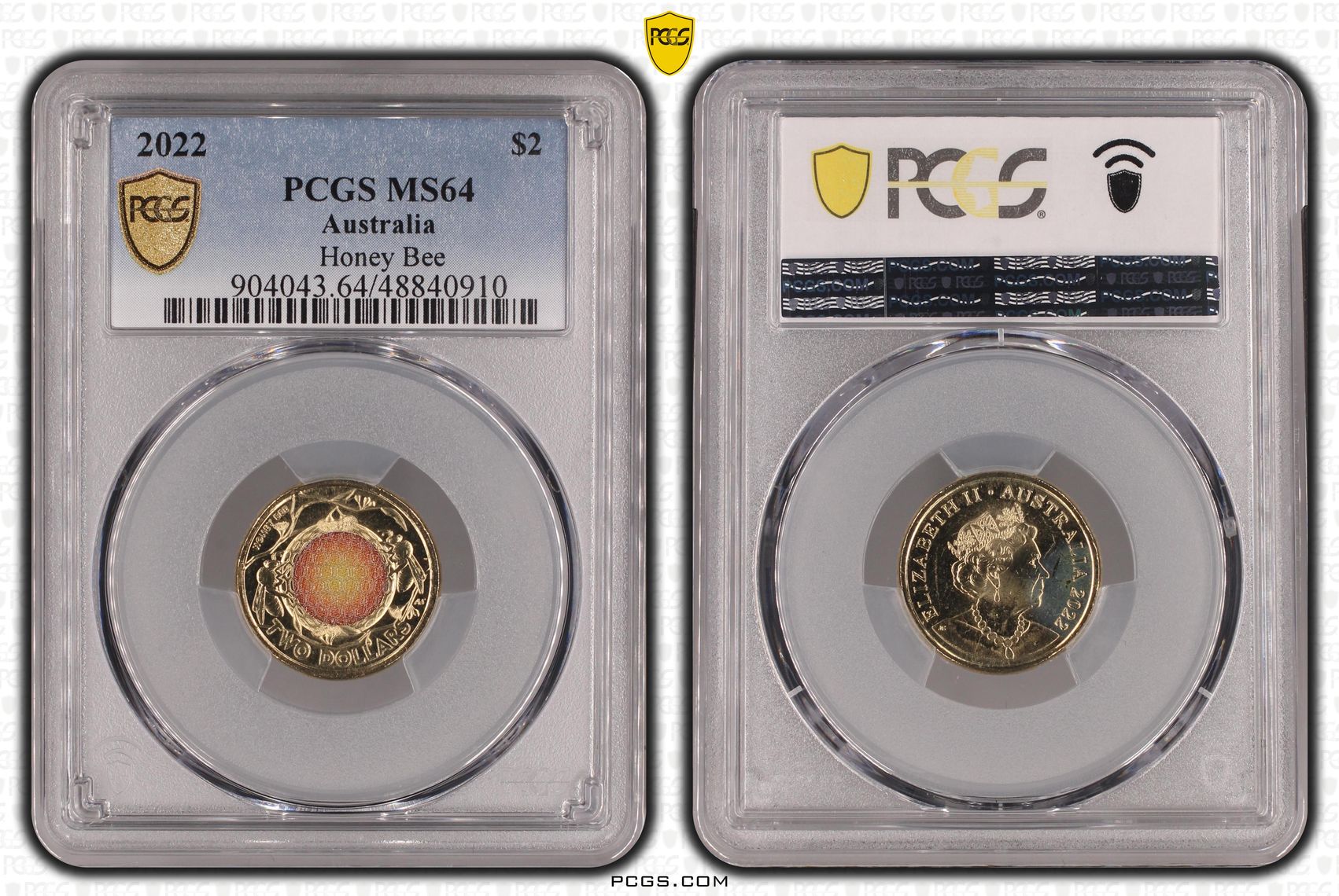 500 · Honey Bee Colorized , Two Dollar, 2022, PCGS MS64
