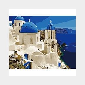 Adult Paint by numbers Woodlands Retreat Framed canvas 50 x 40 |