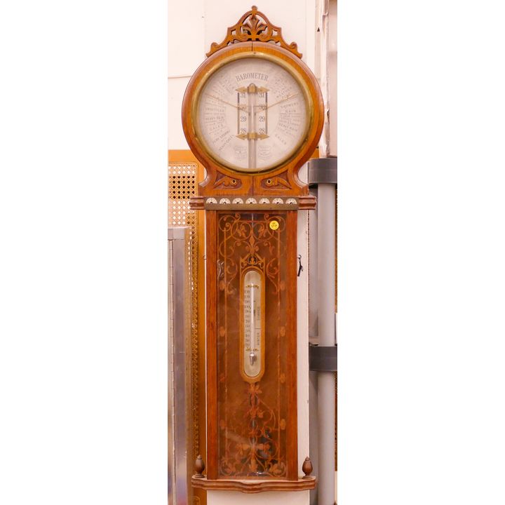 Antique Joseph Davis English Wall Barometer- 41x11''