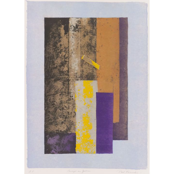 Paul Horiuchi ''Concept in Yellow'' 1986 Color Litho