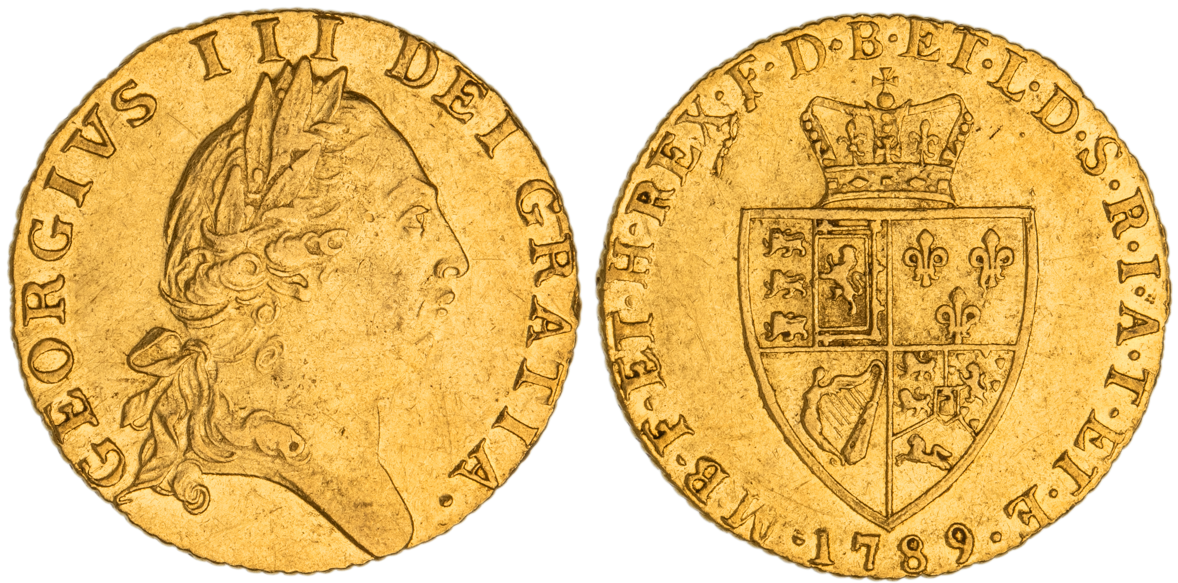 Great Britain, George III, Guinea, 1789, aEF