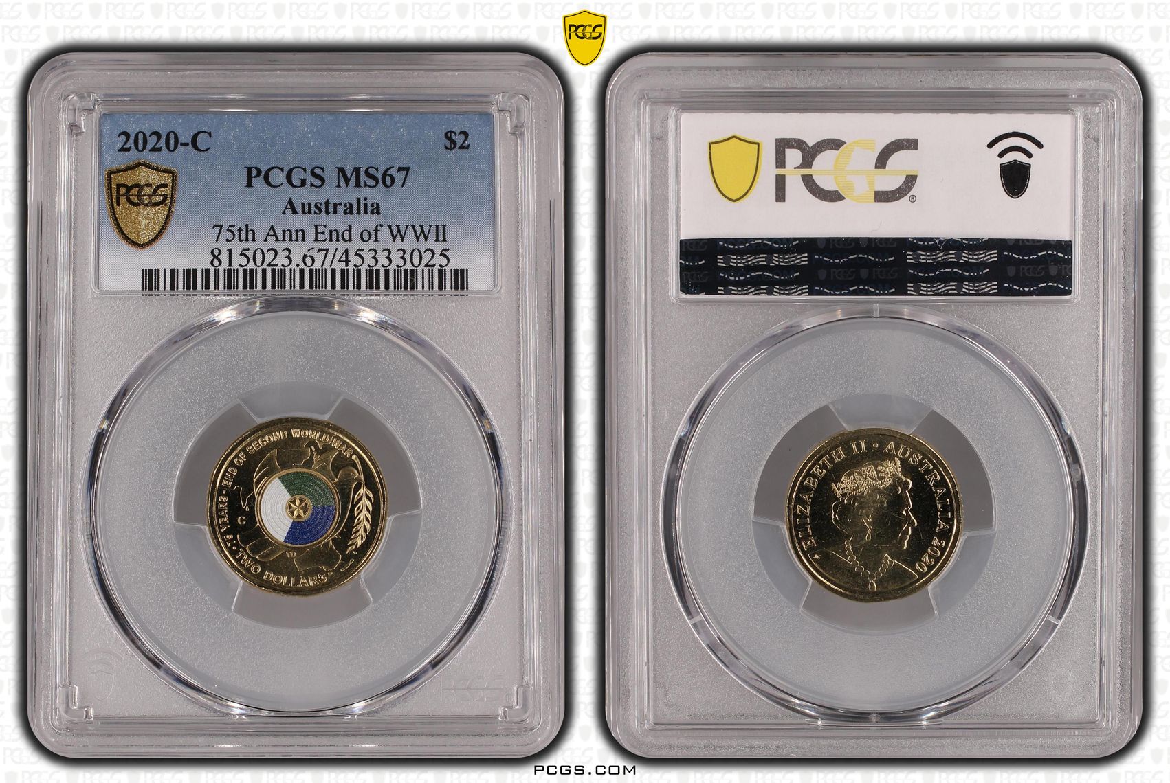 75th Ann End of WWII, Two Dollar, 2020-C, PCGS MS67