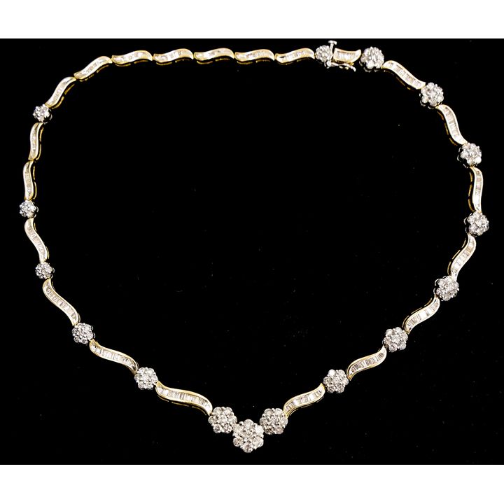 Elegant 12.5ctw Diamond 14k Two-Tone Necklace