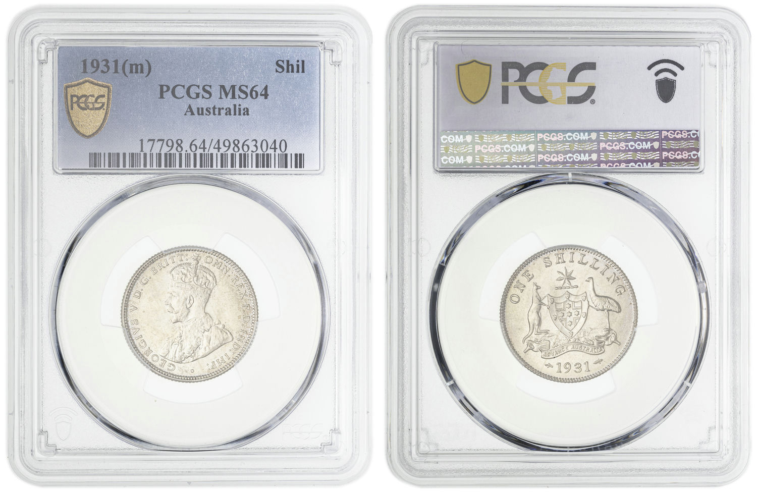George V, Shilling, 1931, PCGS MS64