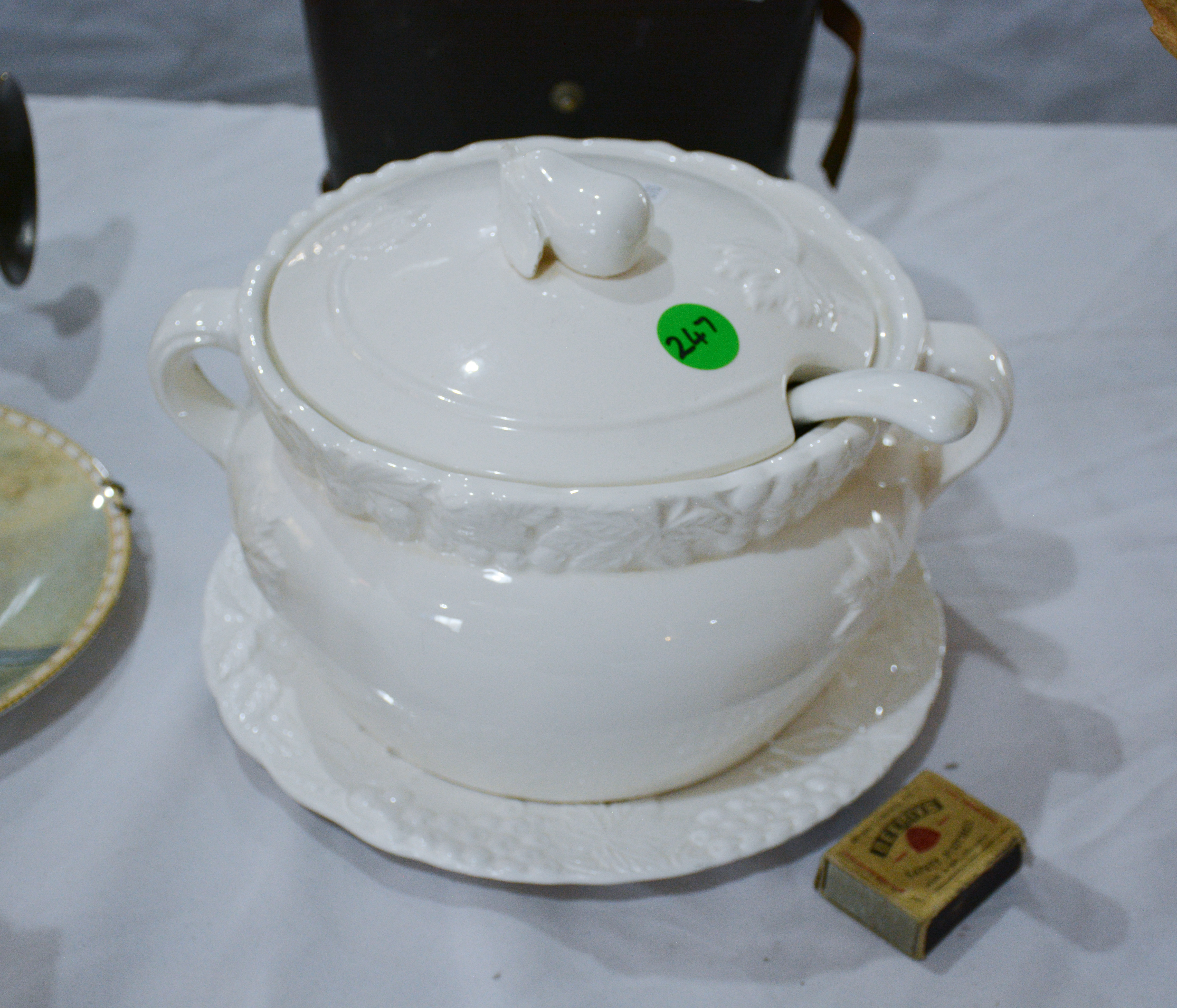 Japanese White Lidded Soup Tureen and Plate — sold at auction in New Zealand for $10