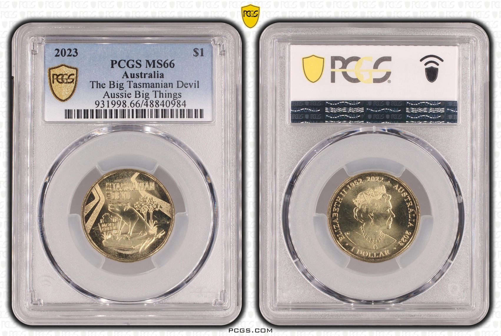 The Big Tasmanian Devil Aussie Big Things, One Dollar, 2023, PCGS MS66