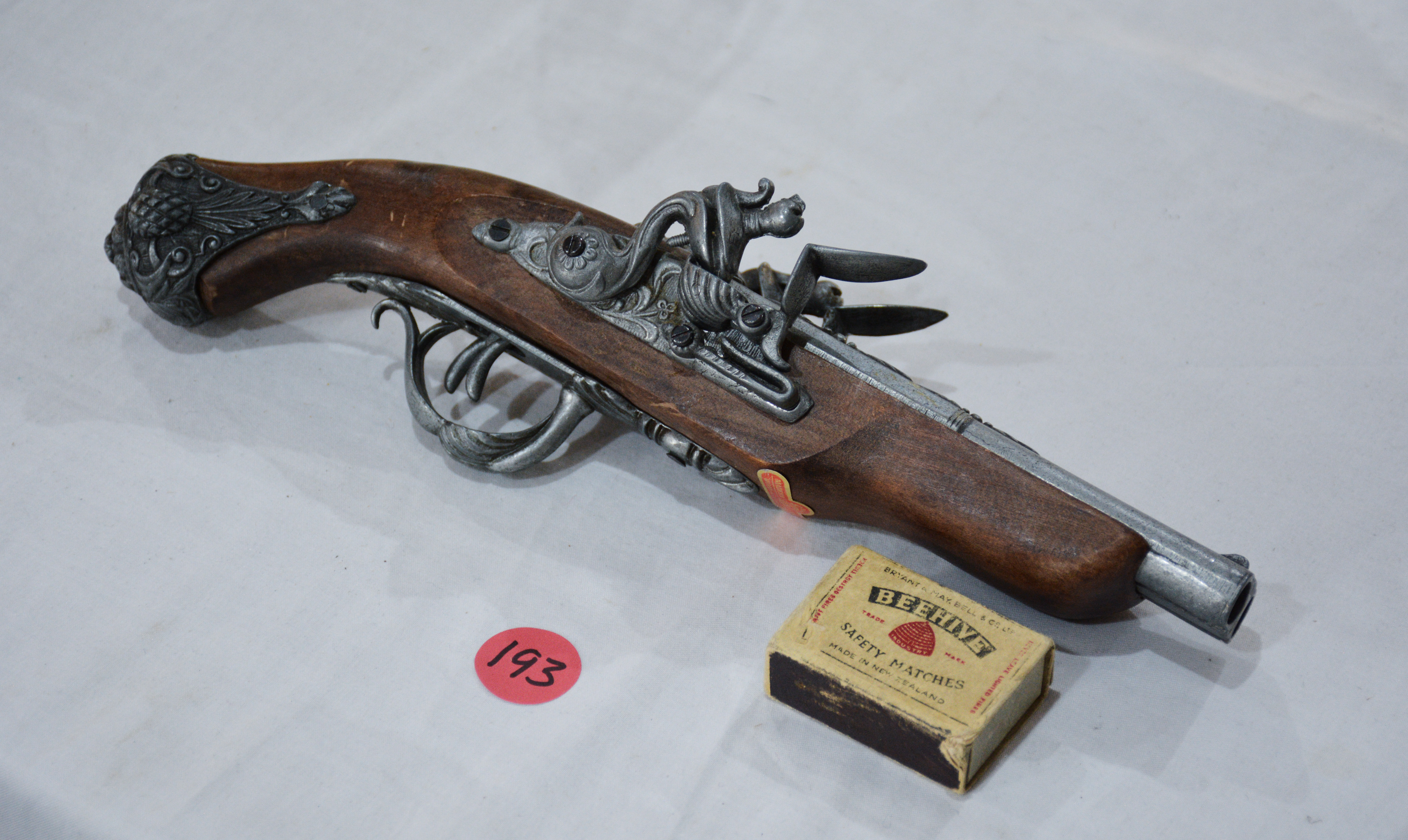 Reproduction 1820 Madrid Double Barrel Flintlock — NZ auction result