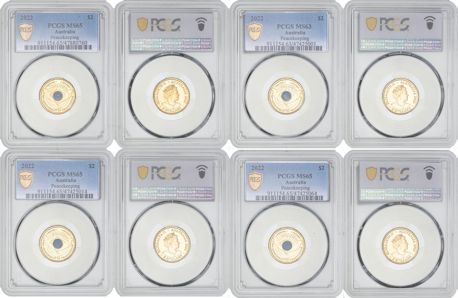 Elizabeth II, Peacekeeping, Two Dollars, 2022, PCGS MS63 - MS65