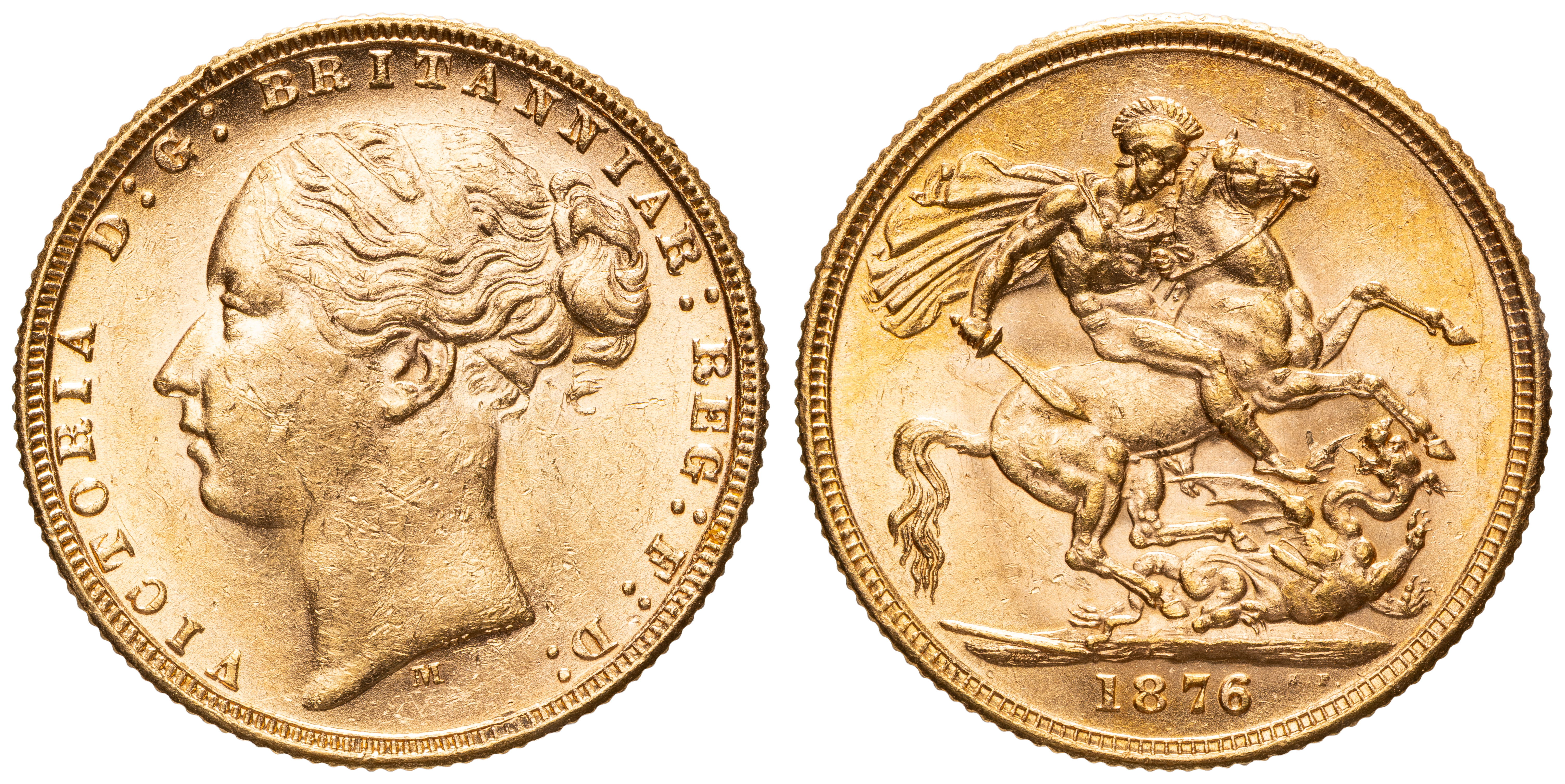 Victoria, Sovereign, 1876-M, EF