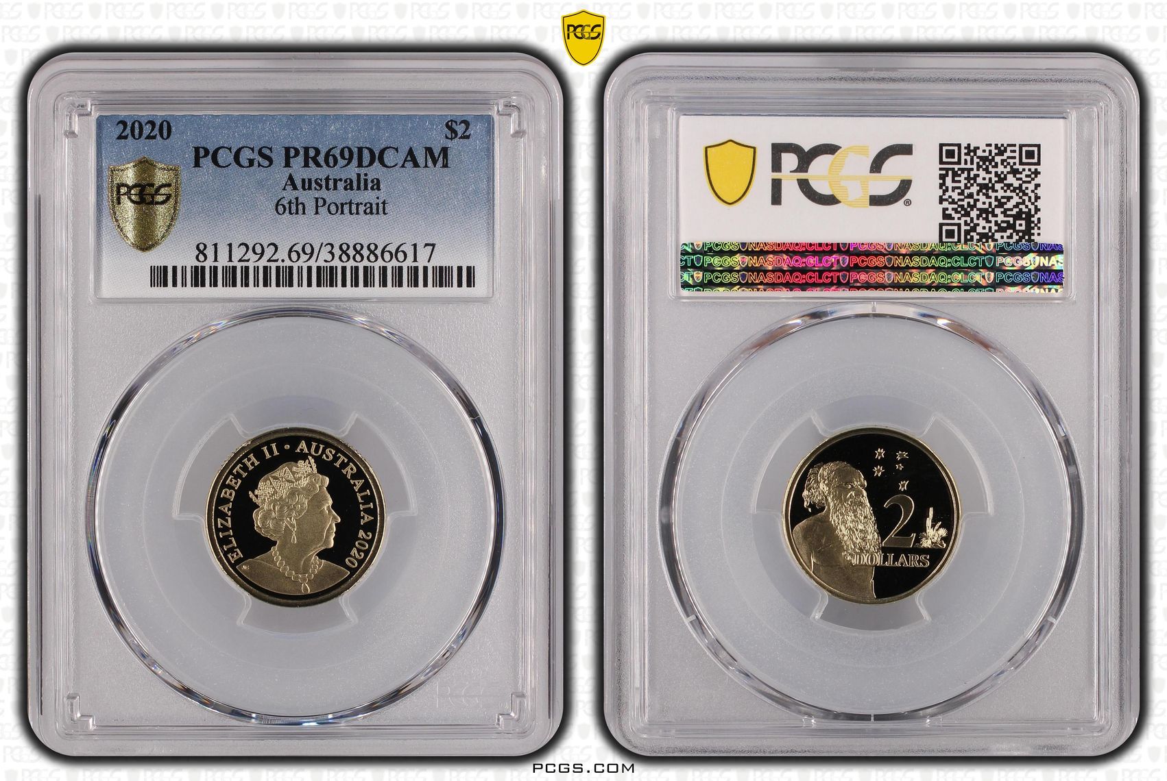 6th Portrait, Two Dollar, 2020, PCGS PR69DCAM