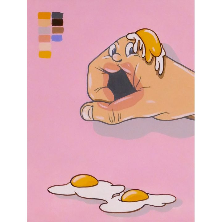 Steve Seeley 'Untitled Eggs' Painting, 2019