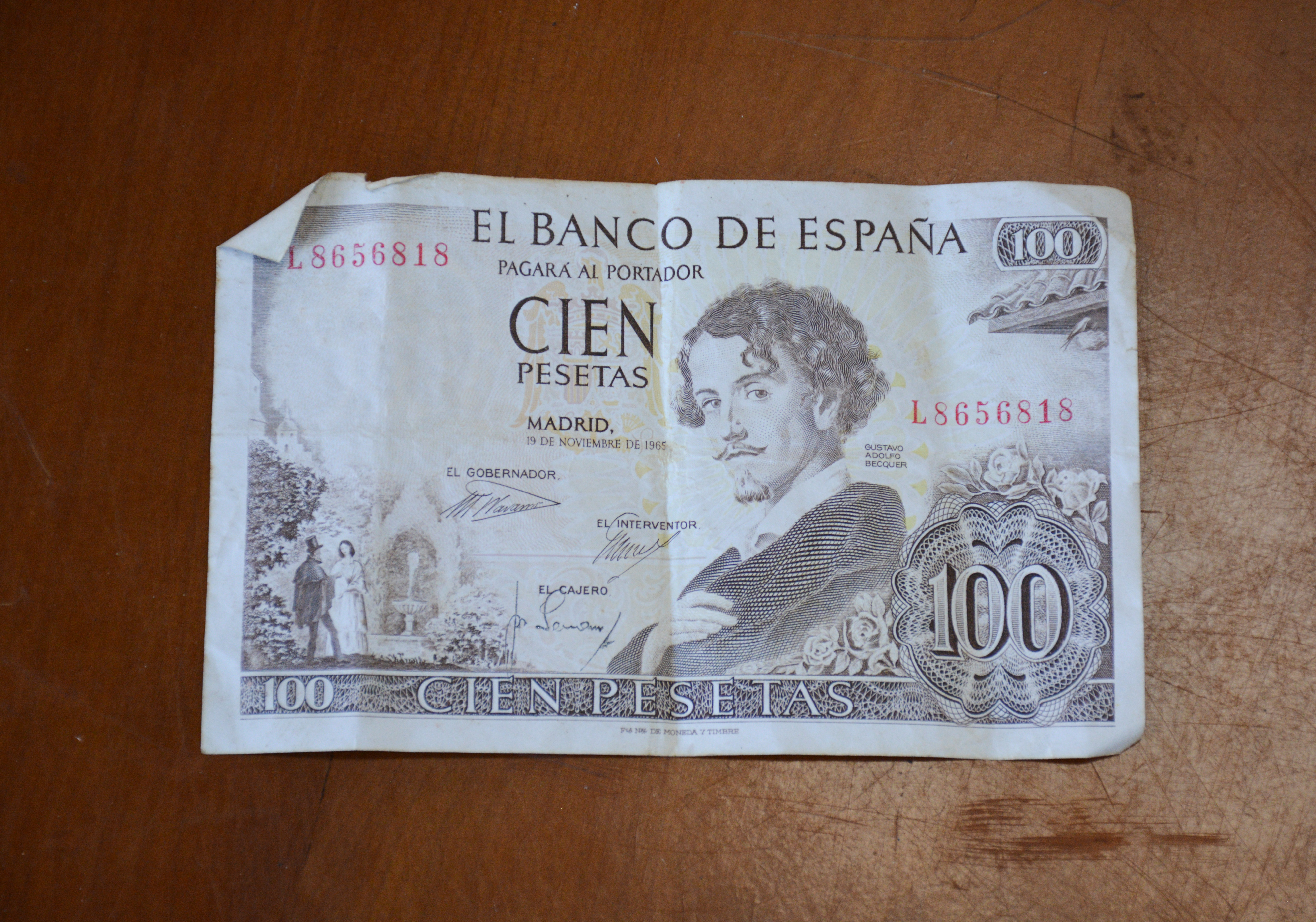 Bank of Spain 100 Currency Note — sold at auction in New Zealand for $5