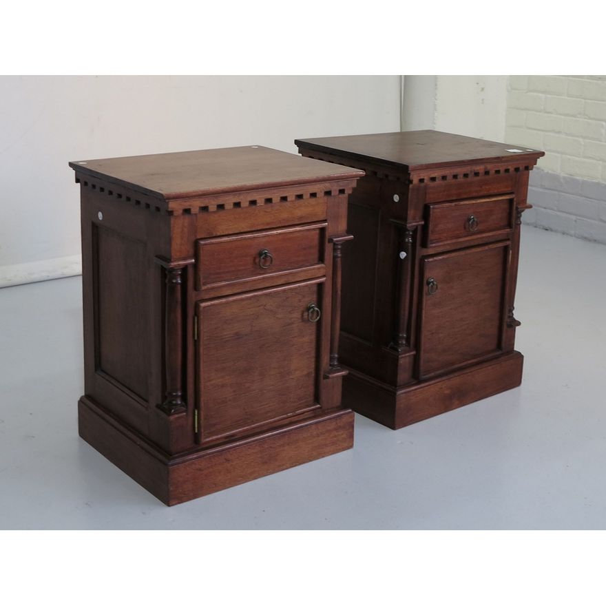 PAIR OF MAHOGANY PEDESTALS