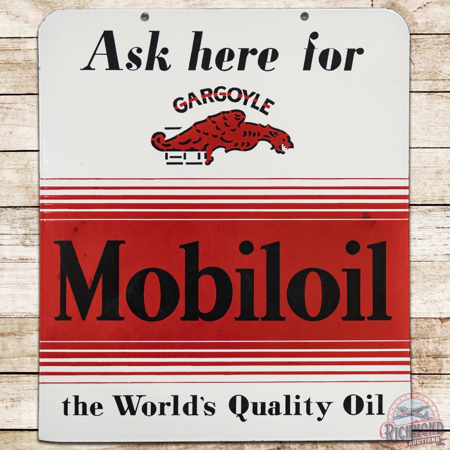 Ask Here for Gargoyle Motor Oil DSP Sign - 9 & 8.75