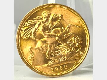 1958 ELIZABETH II PRE-DECIMAL GOLD SOVEREIGN