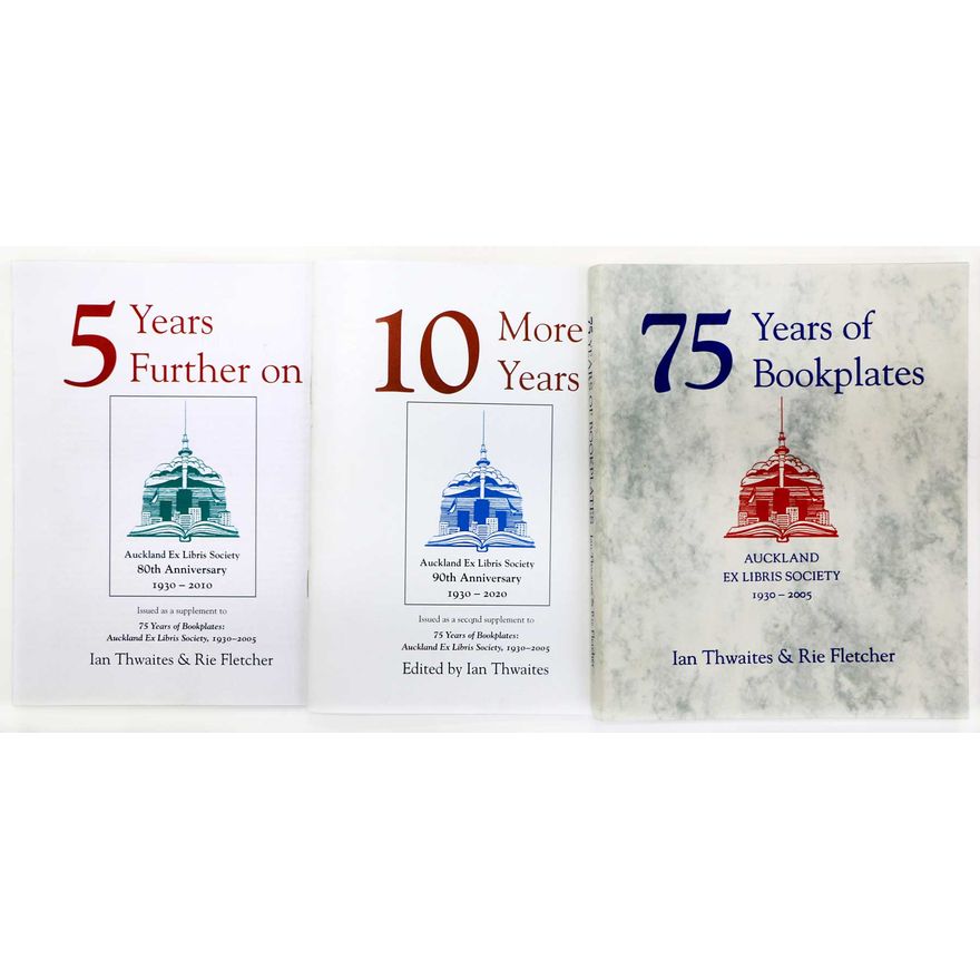 THWAITES, IAN & FLETCHER, RIE  [3 items] - 75 Years of Book Plates