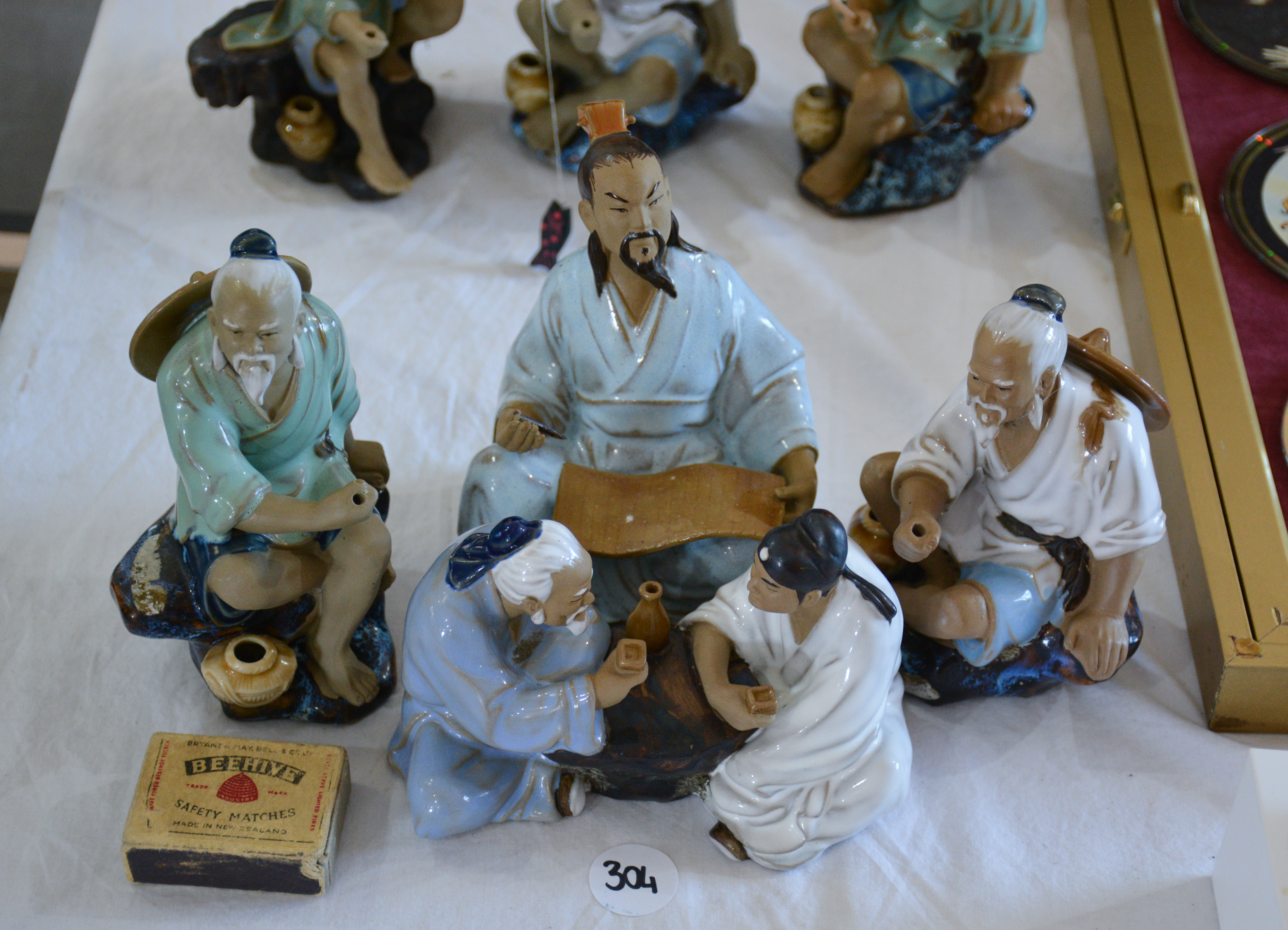Vintage Asian Ceramic Statue Ornaments x 4 — sold at auction in New Zealand for $10