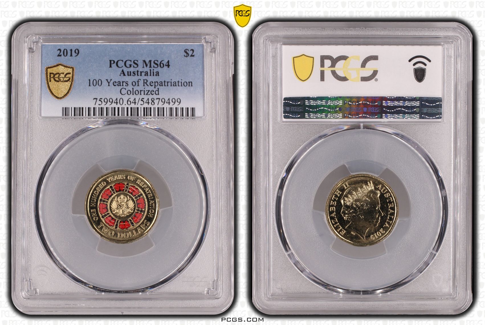 100 Years of Repatriation - Colorized, Two Dollar, 2019, PCGS MS64