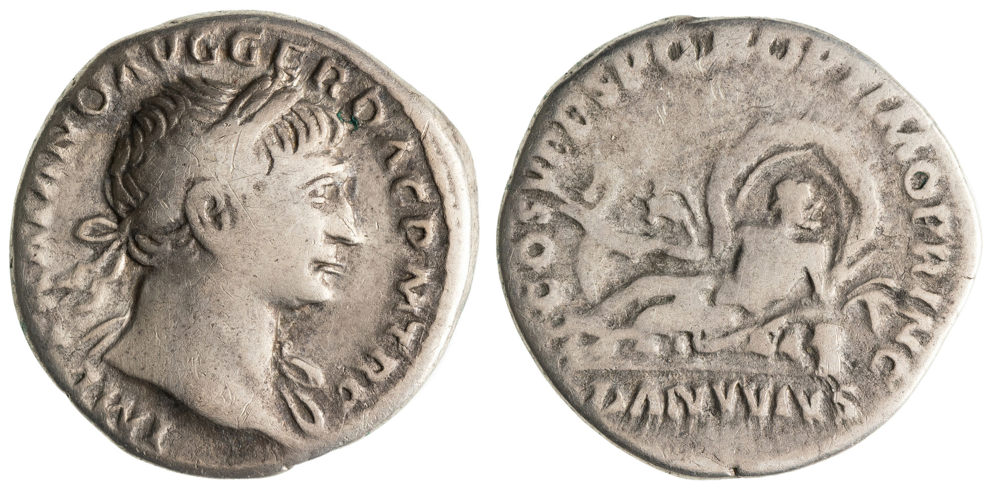 Trajan, Denarius, 107 AD, Fine