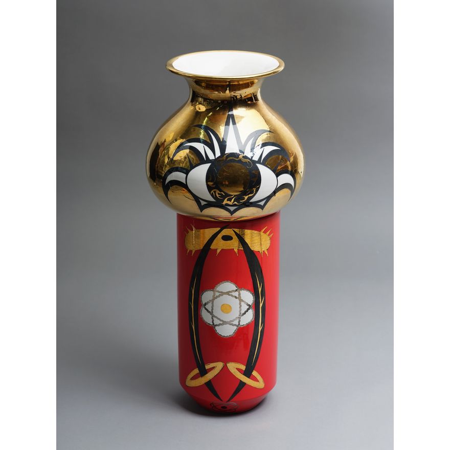 Marco Zanini and Massimo Giacon for Bitossi, Italy - ‘Golden Eye’ Vase (1996)