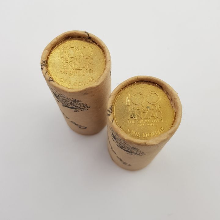 ANZAC Centenary $1 Coin RAM Rolls - 2014 & 2016